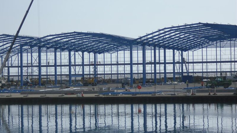 Giant new steel import facility shooting up