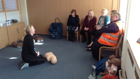 Port staff take part in paediatric first aid training