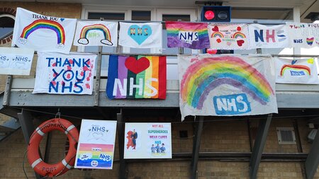 Shoreham Port flies flags for captain tom moore nhs appeal