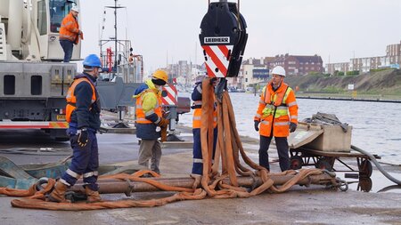 Work boat juno sets to sea