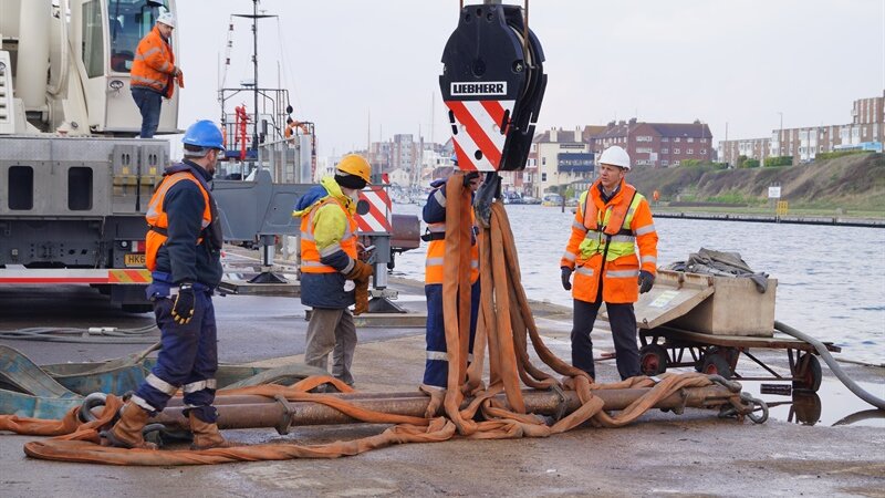 Work boat juno sets to sea