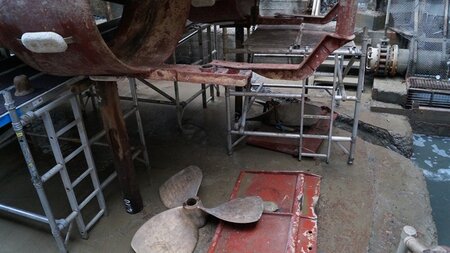 Shoreham Port's dry dock provides ideal space for tug maintenance