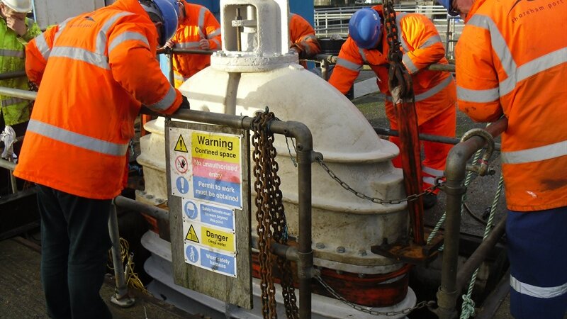 Engineering team complete complicated operation