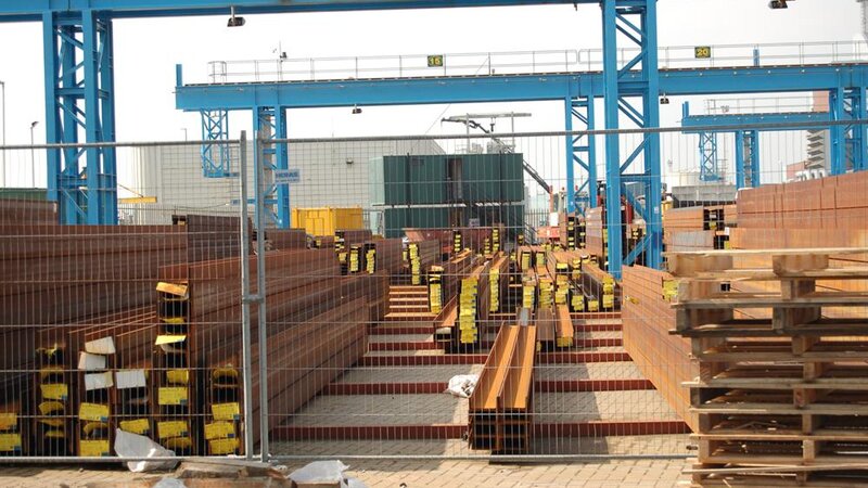 Giant new steel import facility shooting up