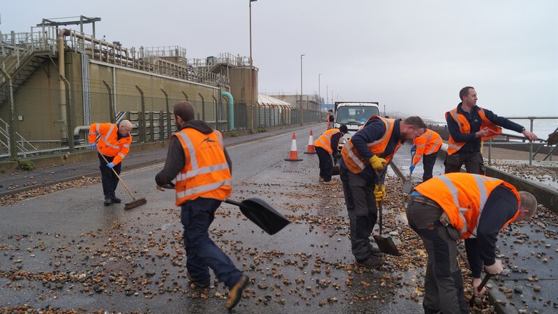 Port clean up following storm eleanor