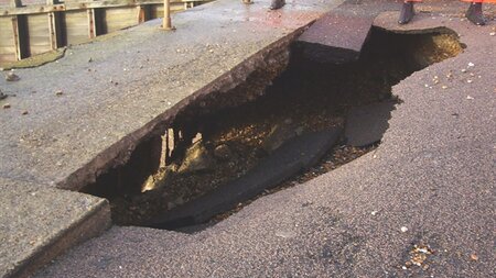 Port's flood defences combat storm