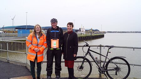 Port funds life-saving defibrillator for emmaus charity