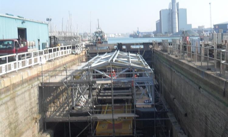 Dry dock floats the rnli's boathouse