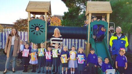 Port celebrate new play area at local school