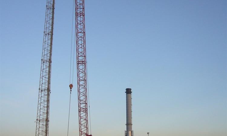 Construction works to the south of Shoreham Port locks