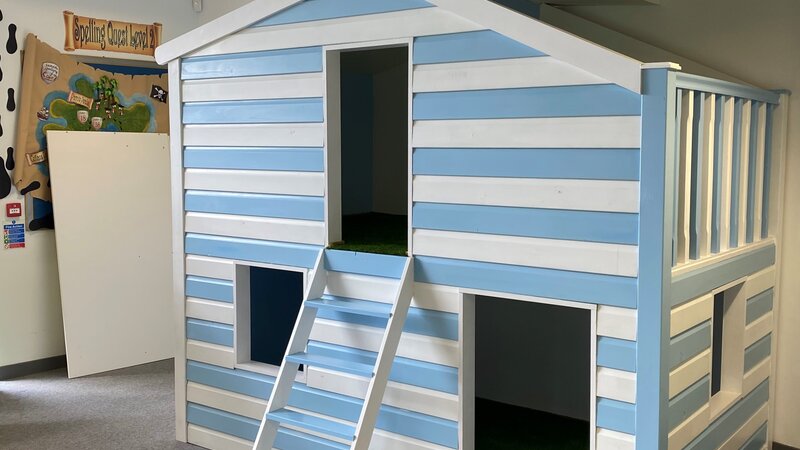 Shoreham Port team help improve library at local school