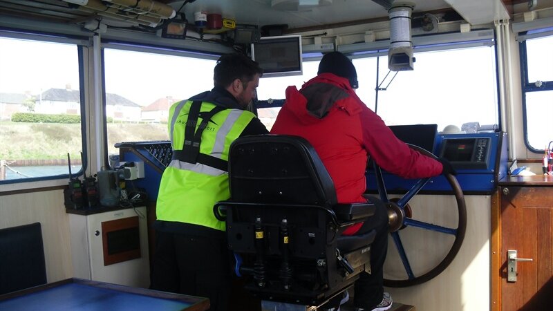 Touring the trust port on the tug adurni
