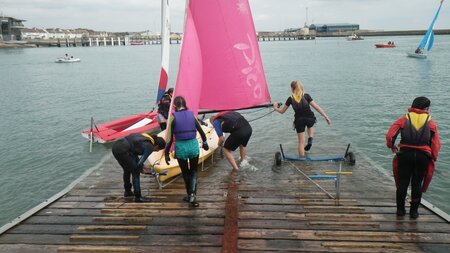 Supporting local sailing club