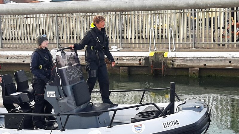 Shoreham Port welcomes Harry Besley on Electric RIB World Record attempt