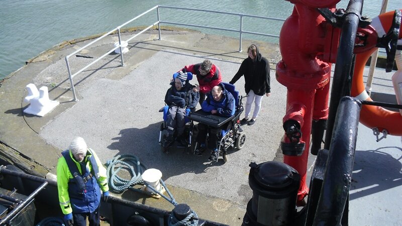 Touring the trust port on the tug adurni