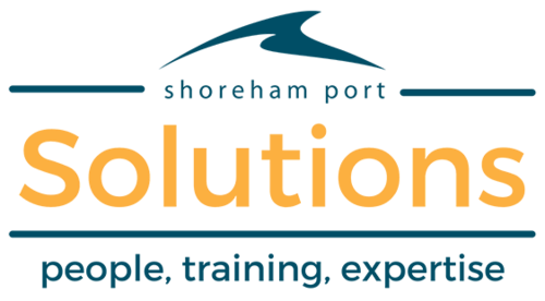 Shoreham Port, Solutions Logo. People, training and expertise.