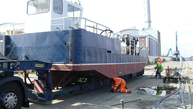 Work boat finds new home at Shoreham Port