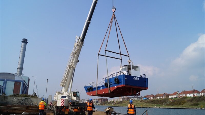 Work boat juno sets to sea