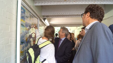 Port unveil unique community artwork at Southwick station