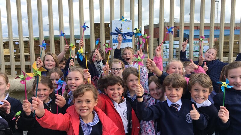 Port celebrate wind energy with local school children