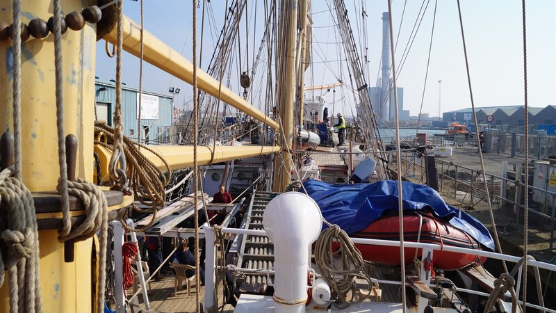 Port welcomes pelican of london to dry dock