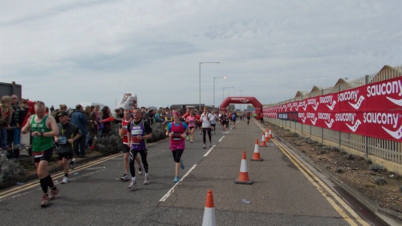 Thousands race through the port for the 4th Brighton marathon