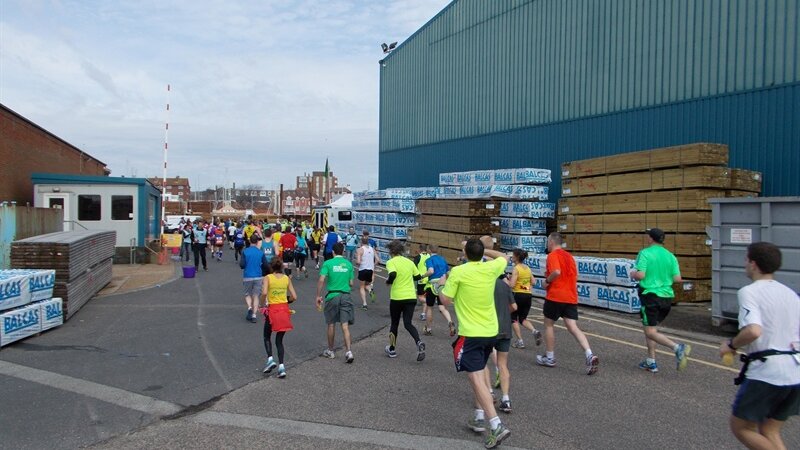 Thousands race through the port for the 4th Brighton marathon