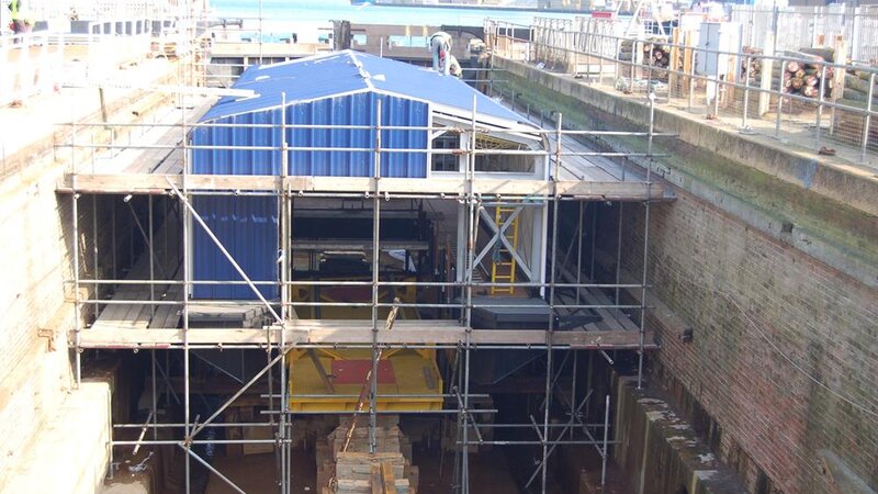 Dry dock floats the rnli's boathouse