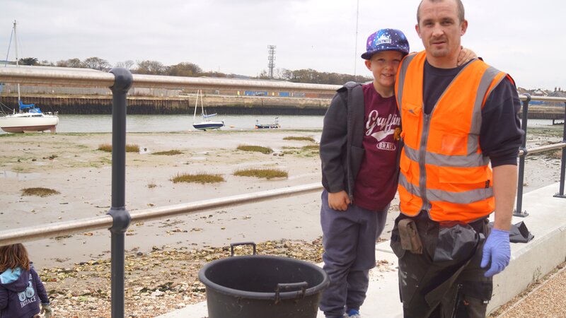 Port staff assist at local litter pick