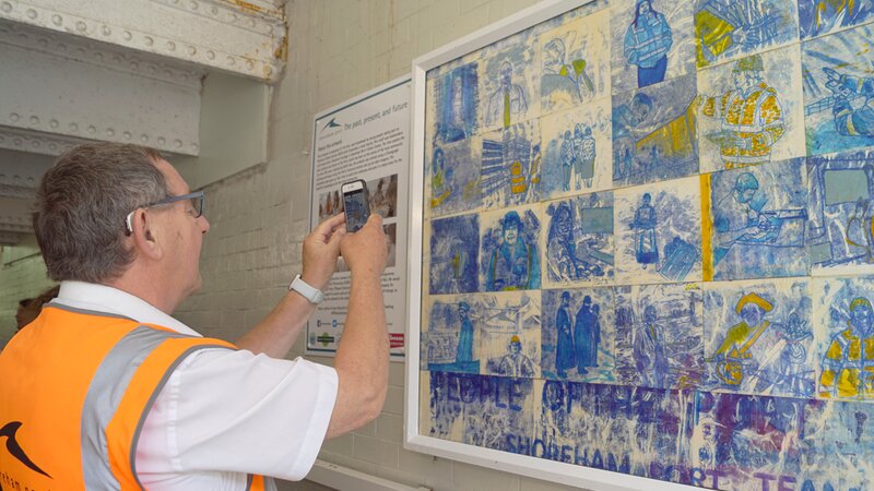 Port unveil unique community artwork at Southwick station