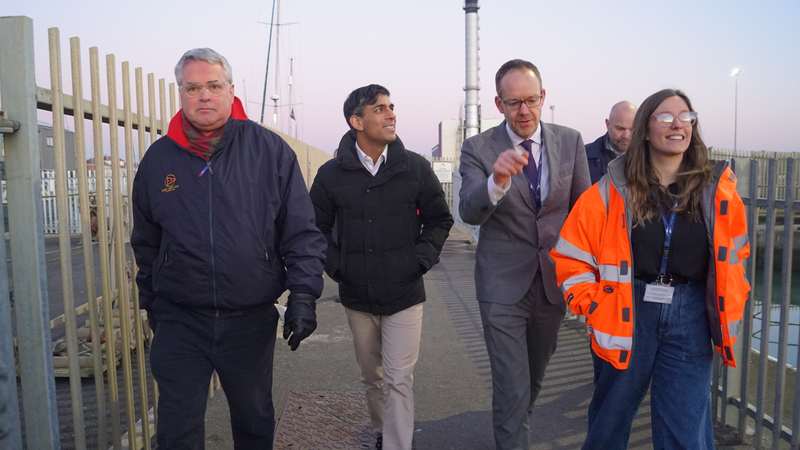 Prime Minister Rishi Sunak visits Shoreham Port