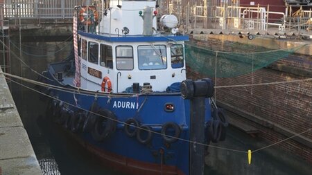 Shoreham Port's dry dock provides ideal space for tug maintenance