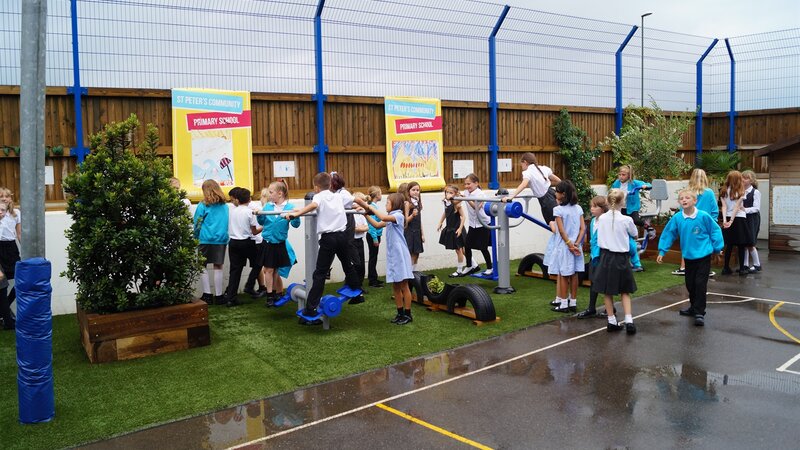 Port celebrate new gym equipment at local school