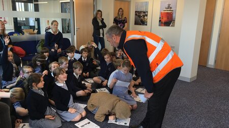 Port celebrate wind energy with local school children