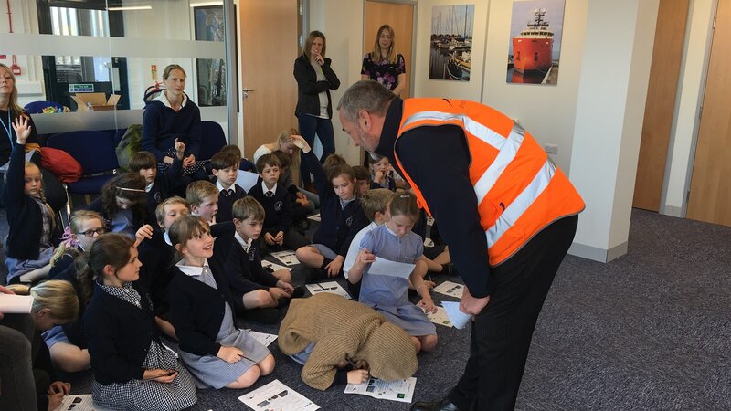Port celebrate wind energy with local school children