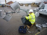 Port combats dark winter weather