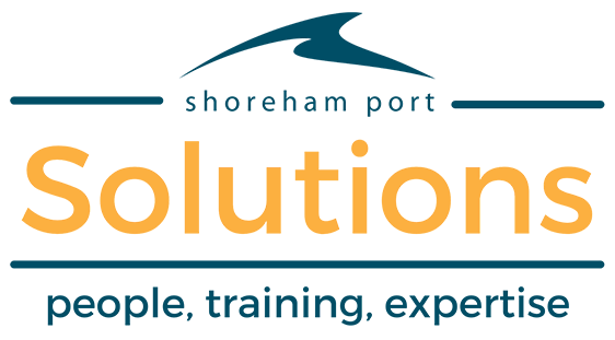 Shoreham Port, Solutions Logo. People, training and expertise.
