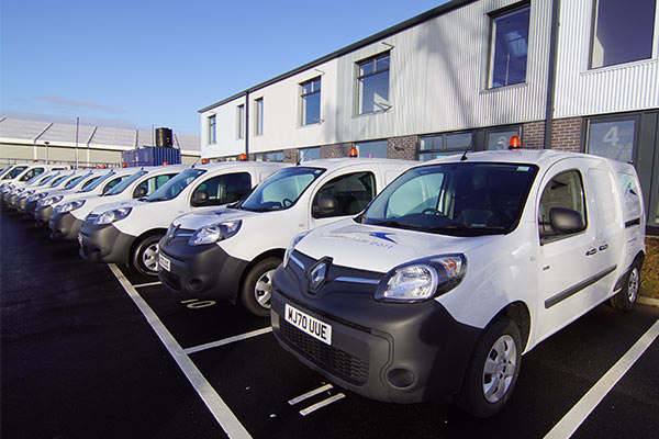 Electric vehicles at Shoreham Port